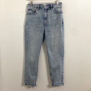 Abercrombie & Fitch Women Mom High Rise Curve Love Jeans 27/4 Acid Wash 90's